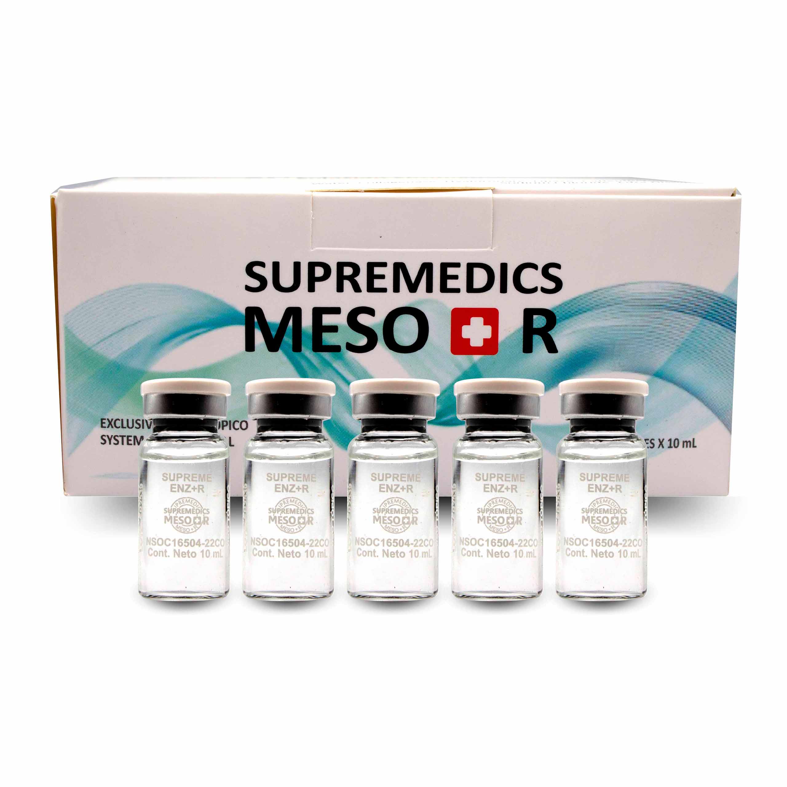 SUPREMEDICS ENZ+R Enzimas de 2da Generación 1x10 ml, Lipasa + Colagenasa + Hialuronidasa, Reducción de Grasa y Remodelación Corporal Profesional